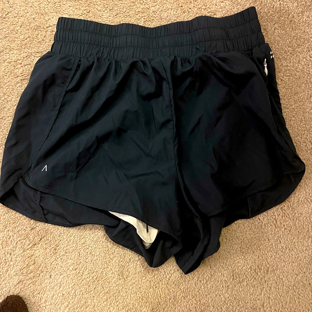 Navy running shorts